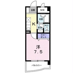 大道四丁目 徒歩2分 6階の物件間取画像